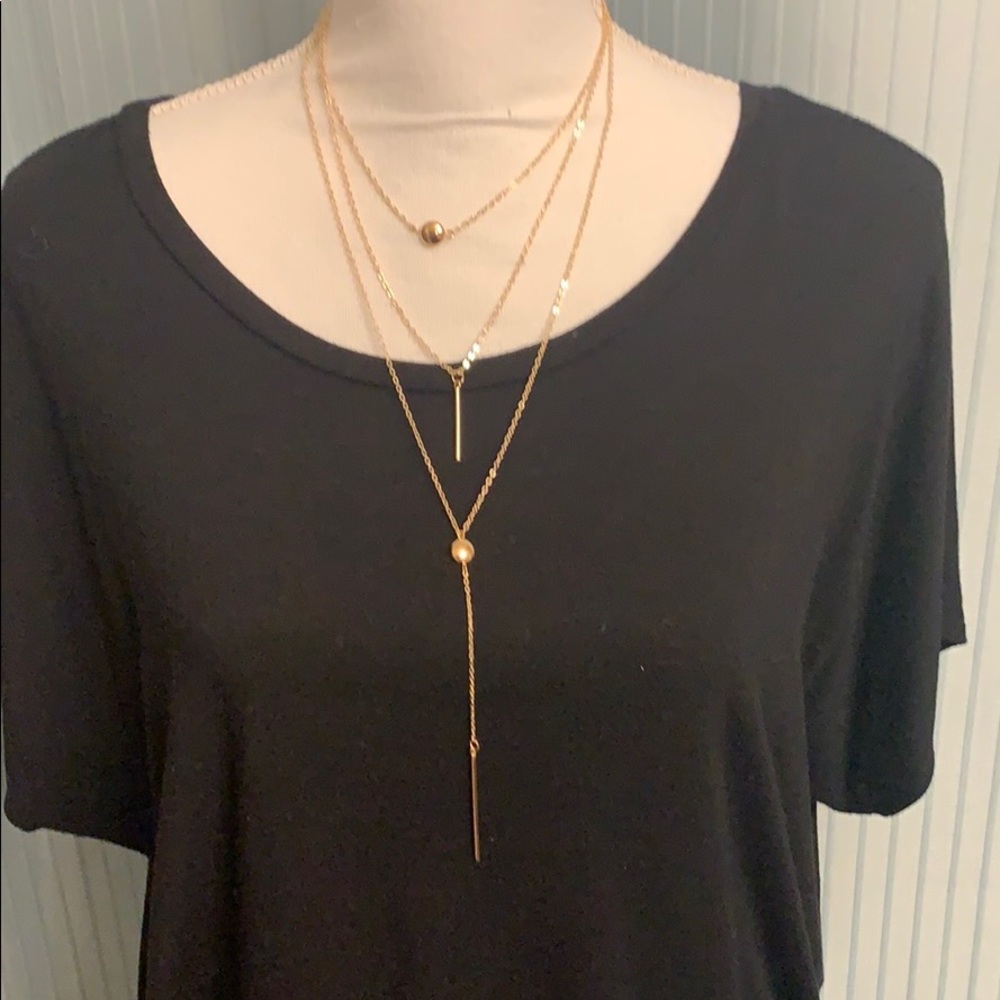 Chic Boho 3 chain necklace.